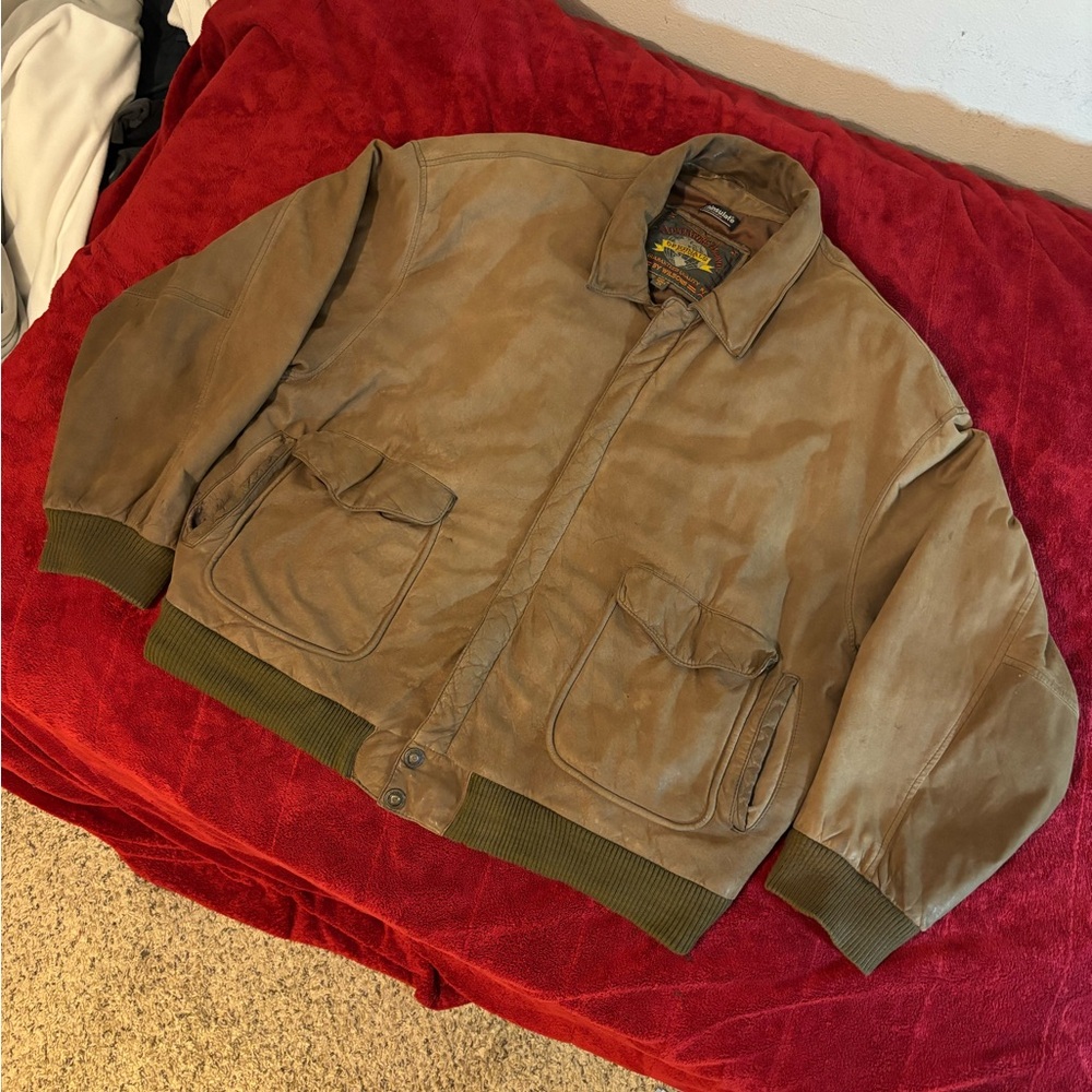 Adventure Bound By Wilsons Vintage Leather Jacket Thinsulate Liner Mens 2XL
